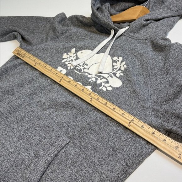 Roots Grey Hoodie with White Logo Size Large - Picture 4 of 7